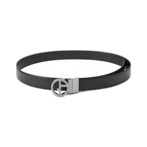 Pebbled-Effect Buckled Belt