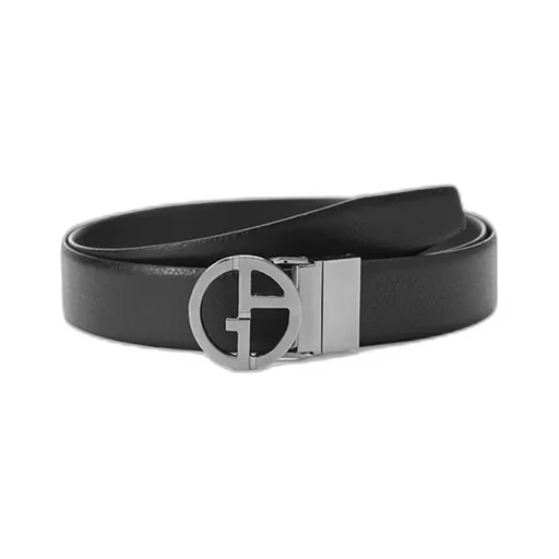 Pebbled-Effect Buckled Belt