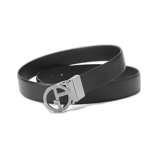 Pebbled-Effect Buckled Belt