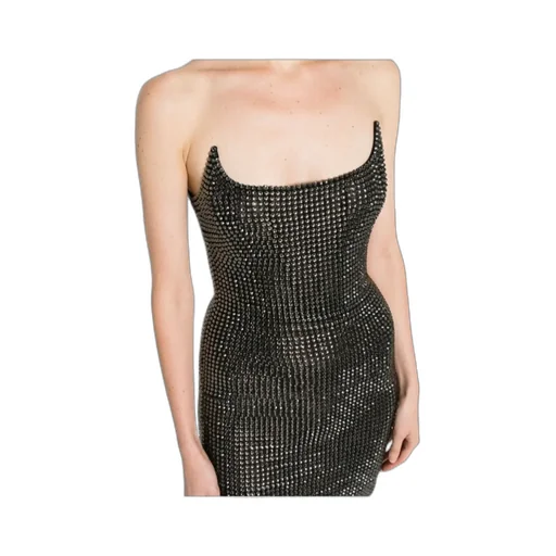 Off-Shoulder Stud-Embellished Minidress