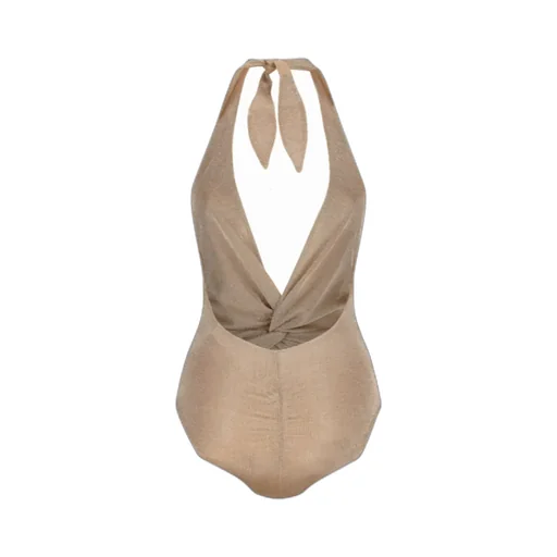 Metallic-Finish One-Piece Swimsuit