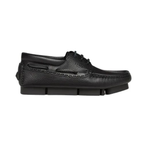Black Leather Lace-Ups
