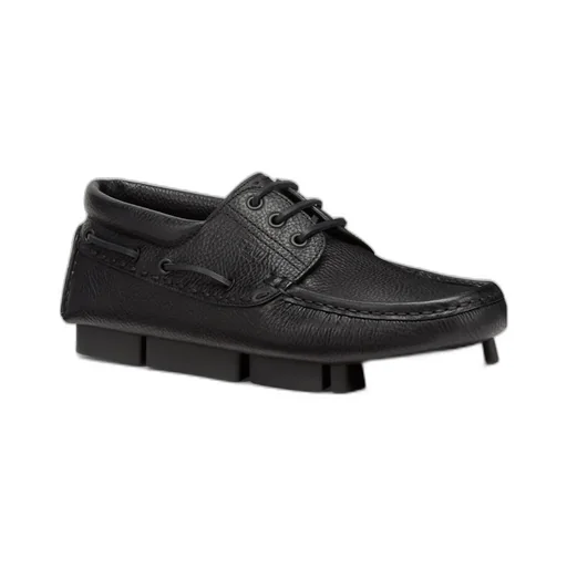 Black Leather Lace-Ups
