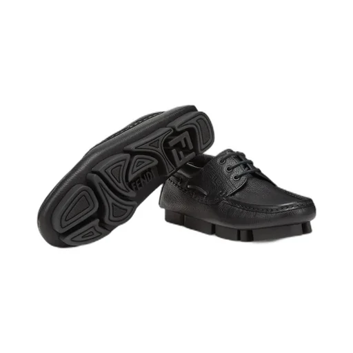 Black Leather Lace-Ups
