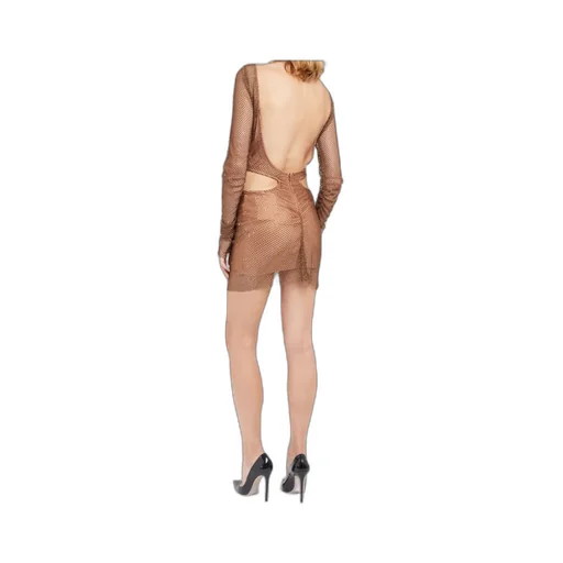 Rhinestone-Embellished Cut-Out Minidress