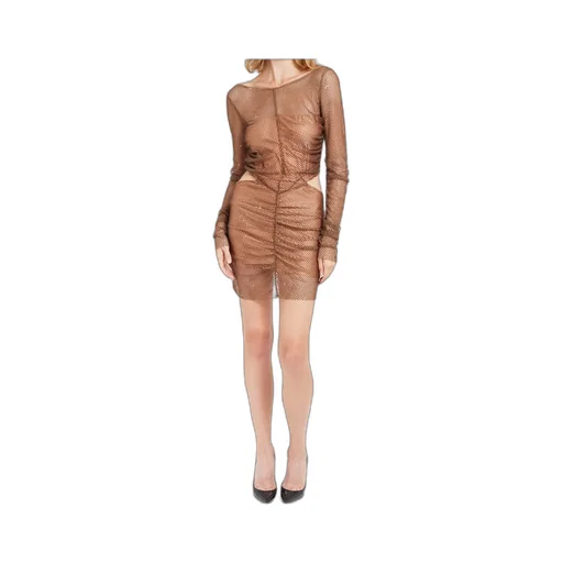 Rhinestone-Embellished Cut-Out Minidress