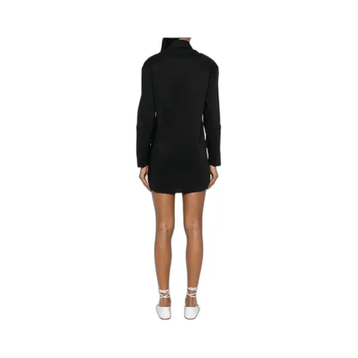 Rhinestone-Embellished Poplin Mini Dress