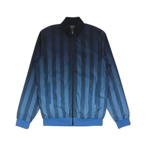 Striped Zipper Casual Jacket