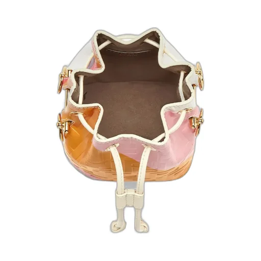 Leather Bag With Multicolour Print