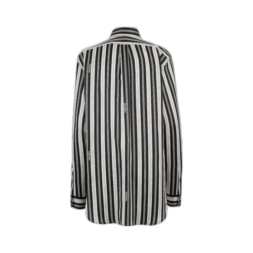 Striped Collared Long-Sleeve Shirt