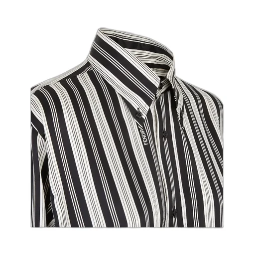 Striped Collared Long-Sleeve Shirt
