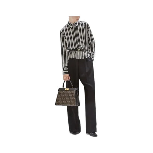 Striped Collared Long-Sleeve Shirt