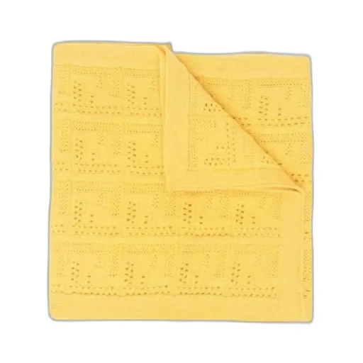 Pointelle-Knit Monogram Scarf