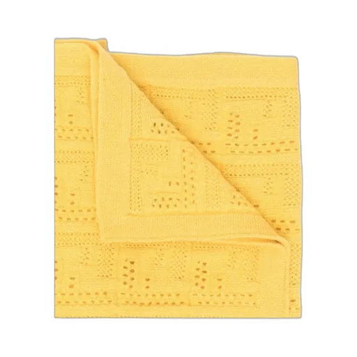 Pointelle-Knit Monogram Scarf