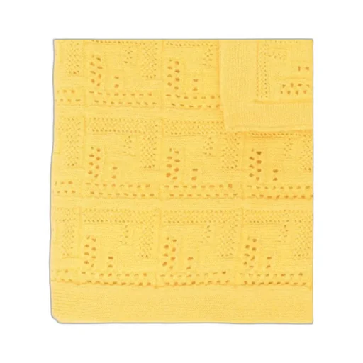 Pointelle-Knit Monogram Scarf