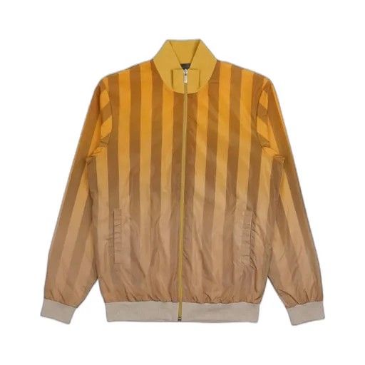 Striped Zipper Casual Jacket