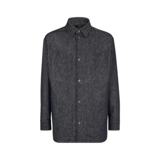 Long Sleeved Buttoned Denim Jacket