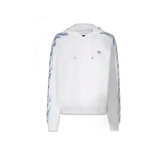 Ff Motif Printed Drawstring Hoodie