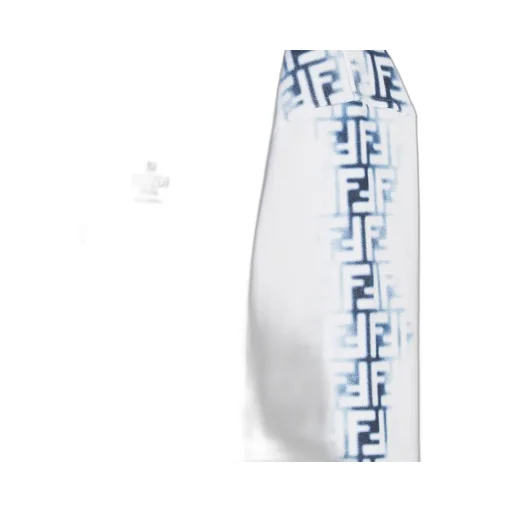 Ff Motif Printed Drawstring Hoodie