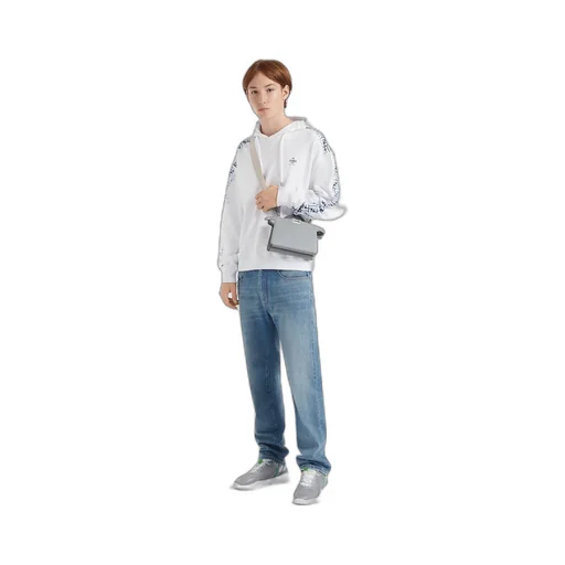 Ff Motif Printed Drawstring Hoodie