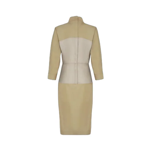 Stand Up Collar Midi Dress