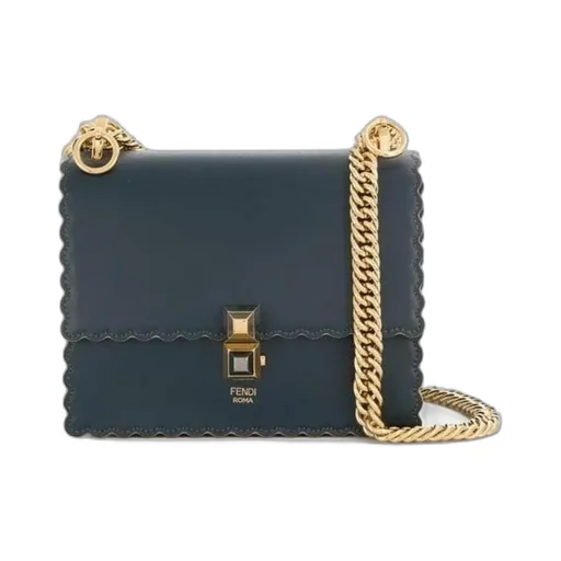 Kan I Fan Leather Shoulder Bag