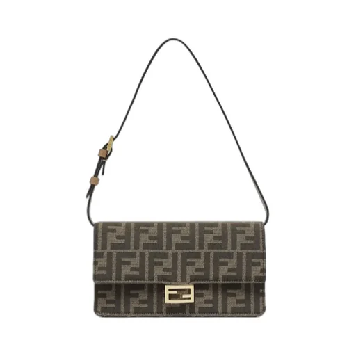 Baguette Ff Jacquard Chain-Linked Wallet