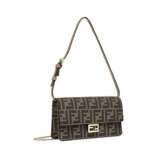 Baguette Ff Jacquard Chain-Linked Wallet