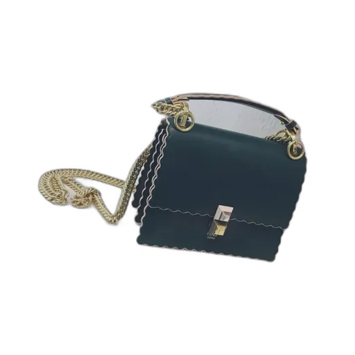 Kan I Fan Leather Shoulder Bag