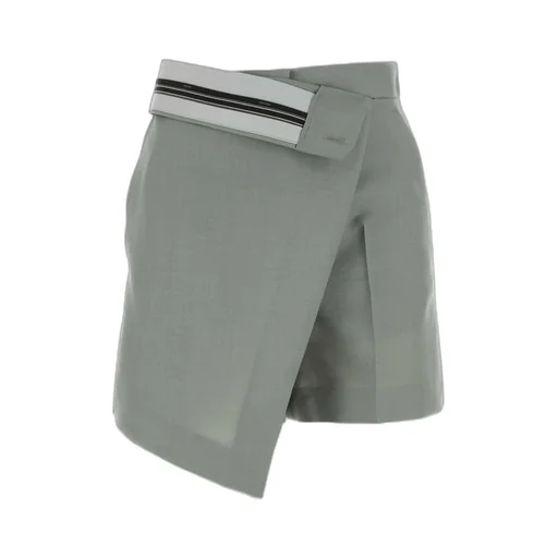 High-Waisted Asymmetrical Layered Shorts