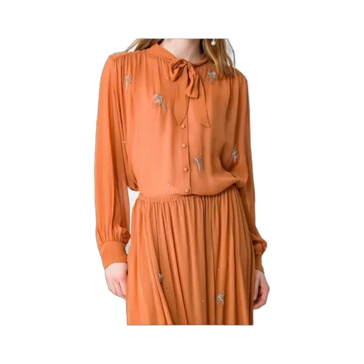 Shirt In Georgette With Embroidery Carrousel Des Sylphes