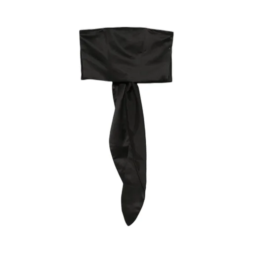 Tie-Fastening Bandeau Top