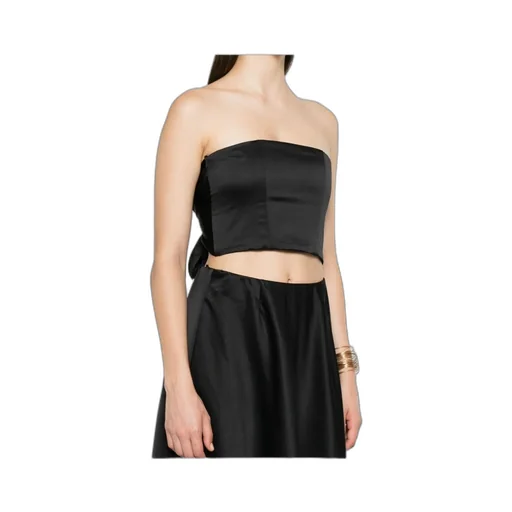 Tie-Fastening Bandeau Top
