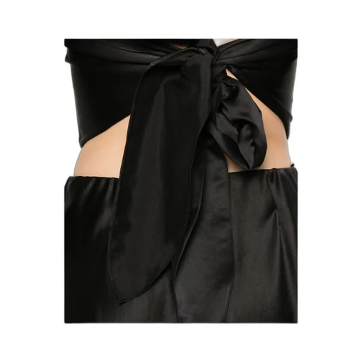 Tie-Fastening Bandeau Top