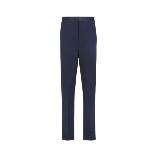 Trousers In Navy Blue Cady