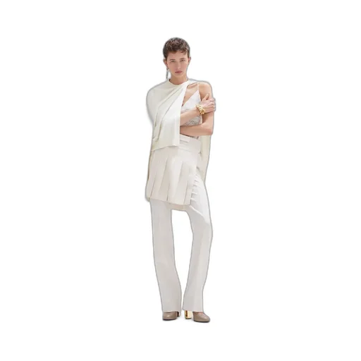Pleated Detail Cigarette Trousers