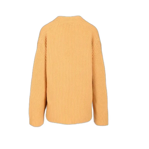 Wool Cashmere Half Cardigan Stitch Sweater