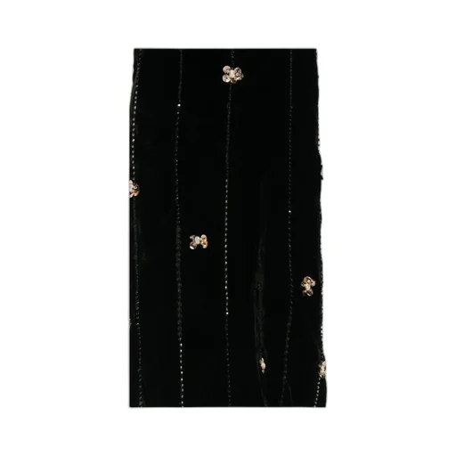 Embellished Wide-Leg Pants