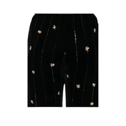 Embellished Wide-Leg Pants