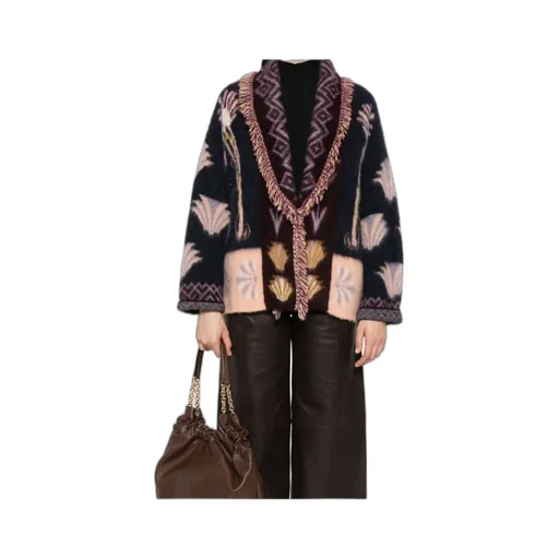 Long-Sleeved Knitted Cardigan