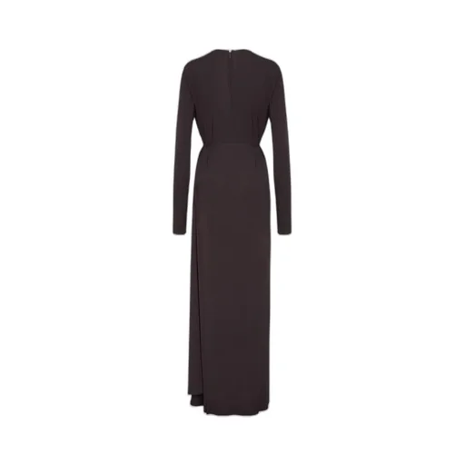Front-Panel Long Sleeved Maxi Dress