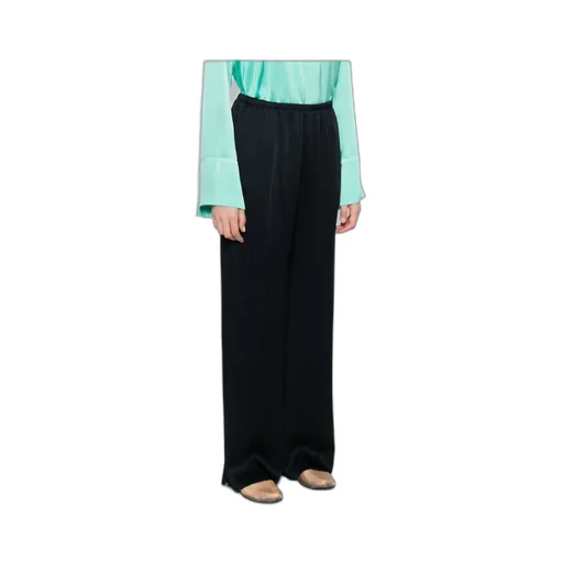 Satin Straight-Leg Trousers