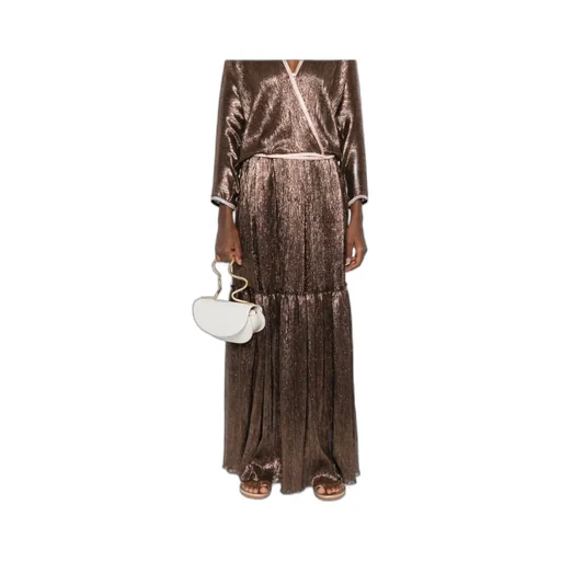 Tiered Lamé Skirt