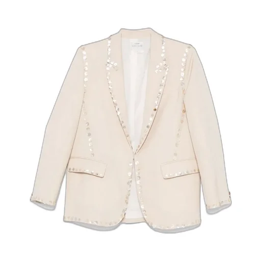 Button-Embellished Blazer