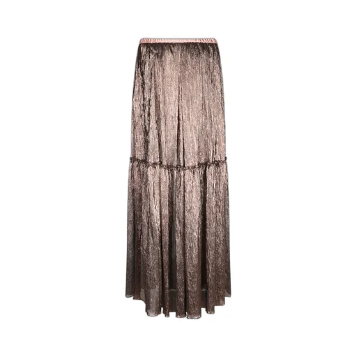 Tiered Lamé Skirt