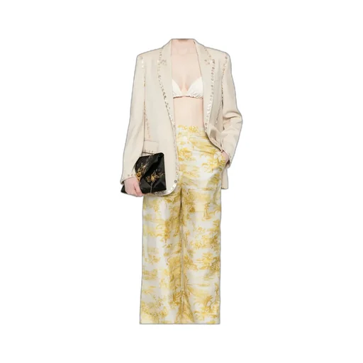Button-Embellished Blazer