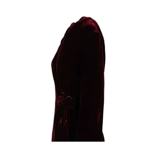 Velvet Crossover Midi Dress