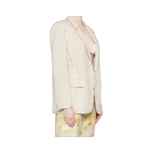 Button-Embellished Blazer