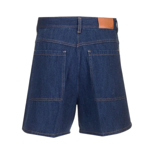 Belt-Loop Denim Shorts