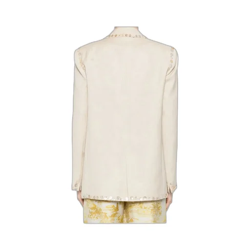 Button-Embellished Blazer